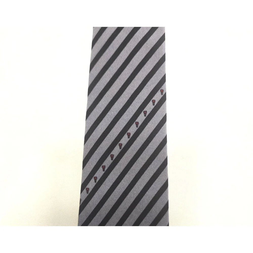 Stefano Ricci Harrods London Luxury Silk Tie Gray Blue‎ Red Motif Made in Italy